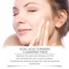 Turmeric Kojic Acid Cleansing Pads Exfoliating Remove Dead Skin Acne Fade Melanin Oil Control Nourish Glow Facial Wash Sponges 4