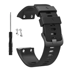 High - Quality Durable Silicone Watchband with Tool Set - Forerunner 35 30 (2 black)