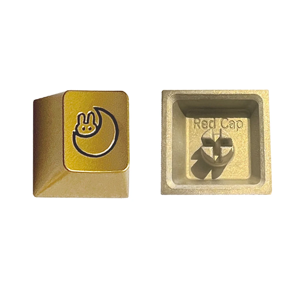 IDEal 중추절 달 토끼 금속 키캡, R4 ESC 기계식 키보드, CNC 알루미늄 실버 골드, 백라이트 캡 없음 - AliExpress