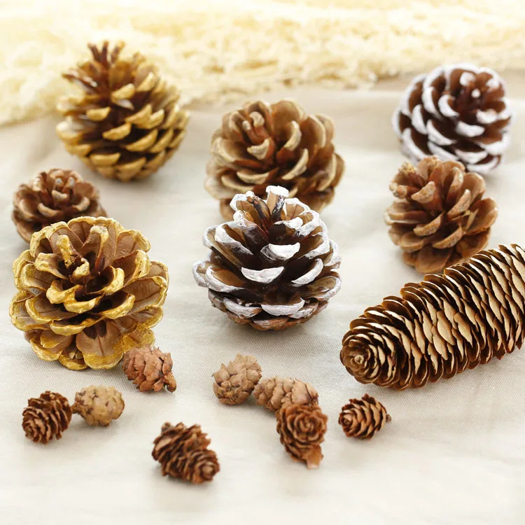 

2-10pcs Natural Mini Pine Artificial Fake Pine Cone Christmas Decoration DIY Christmas Tree Pinecone Ornaments for Xmas New Year