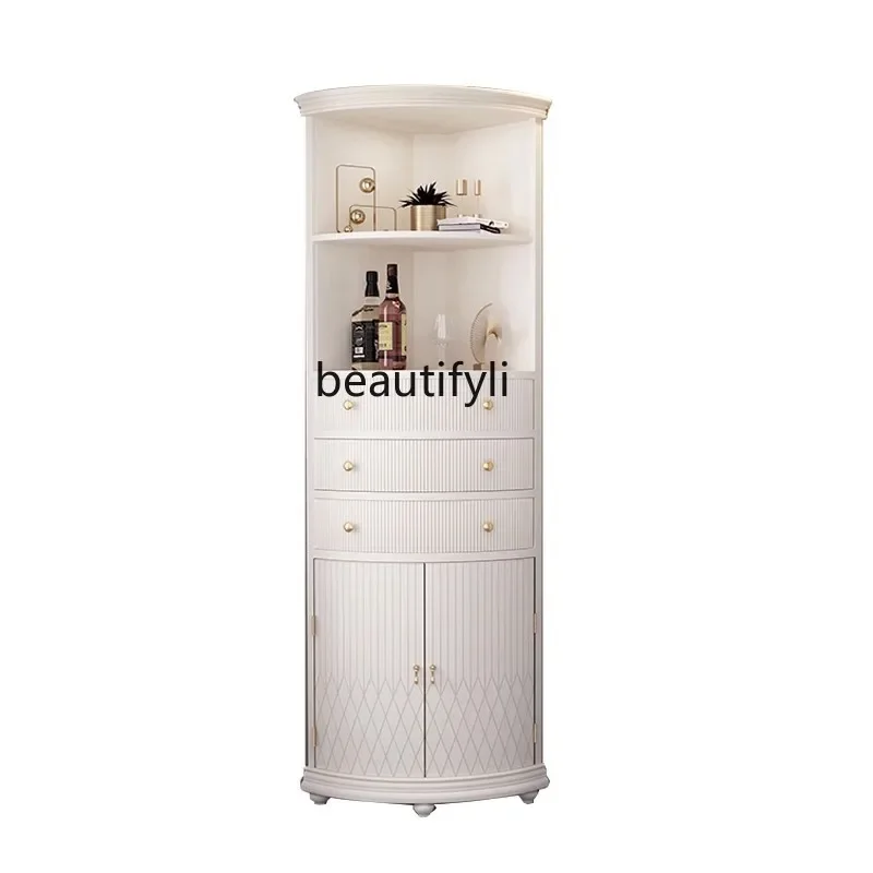 

Light Luxury Corner Storage Cabinet Living Room Bedroom Triangle Corner Storage Cabinet