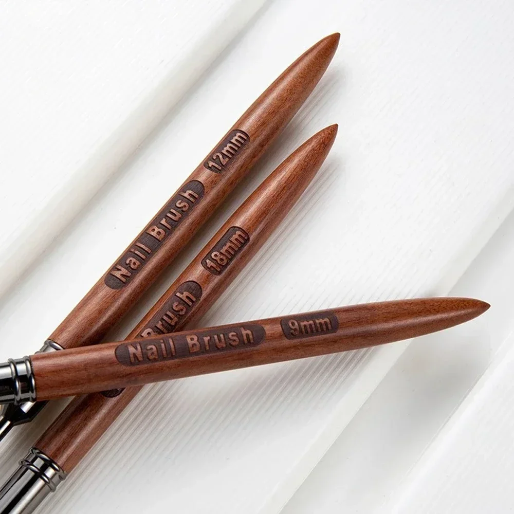 Description Picture 5 of itemBQAN Nail Art Brush Wooden Handle Nail Pen Beauty Nail UV Gel Drawing Brushes Painting Pen Manicure Tools