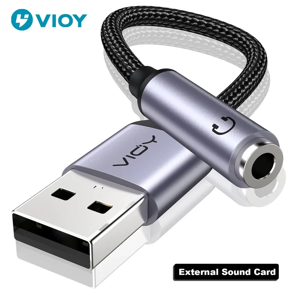 Carte Son Externe USB 7.1 Vers Jack 3.5mm, Adaptateur Audio Pour Casque, Microphone, Pour Mac Win PC Android Linux [DBDC934] - Informatique