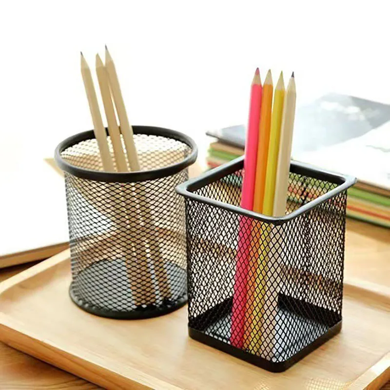 

Mesh metal pen holder storage, multifunctional storage pen holder for students and office desktops