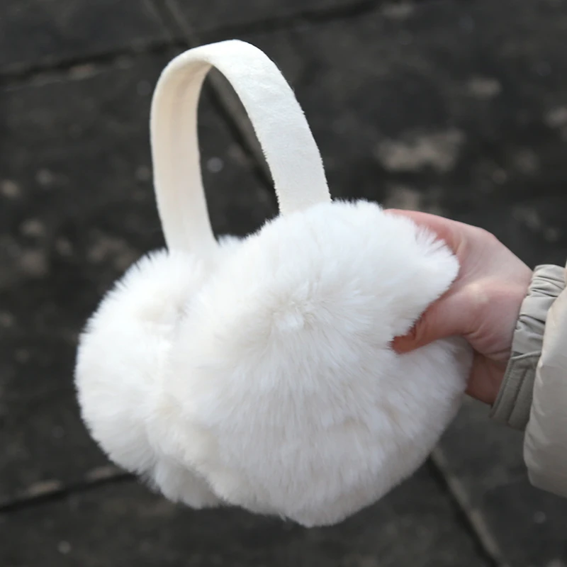 Cute Girl Soft Earmuffs Women Winter Adjustable Foldable