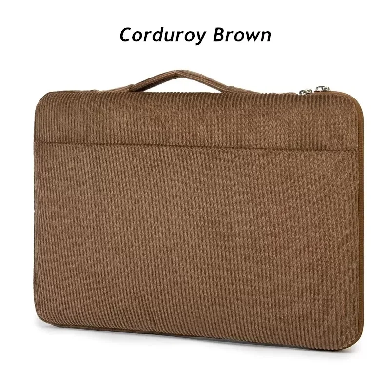 Brand Kinmac Laptop Bag 12,13.3,14,15.4,15.6 Inch Shockproof Lady Man Handbag Case For MacBook Air Pro M1 Notebook PC Corduroy