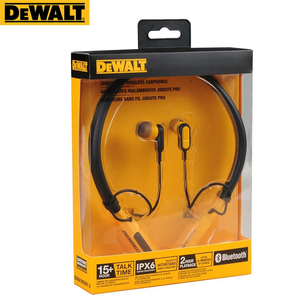 DEWALT Wireless Bluetooth Neckband Headphones Jobsite Pro Neckband