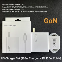 Xiaomi High - Speed Turbo Hypercharge Power Adapter with Cable, 120W/90W - 120w US Charger Set