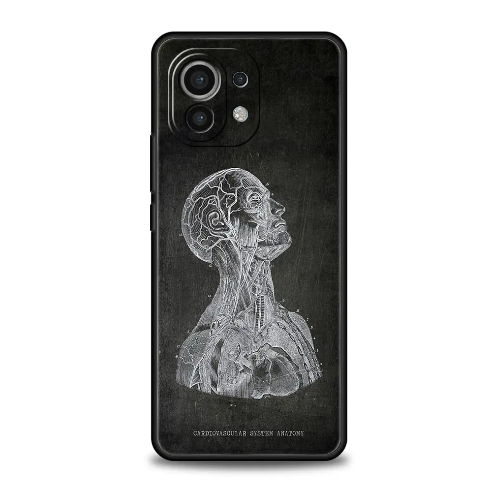 Chalkboard Anatomy Soft Phone Case - Artistic Design Protective Cover