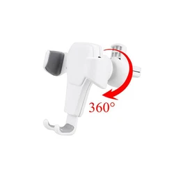 Universal Gravity Auto Phone Holder - Car Air Vent Clip Mount and Smartphone Bracket GPS Stand (2 - White)