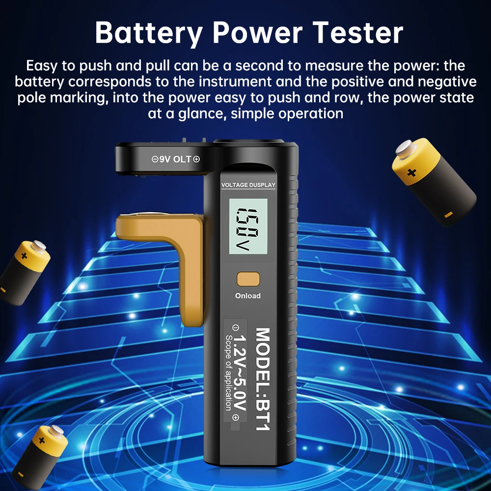 Description Picture 3 of itemNew 1.2V~5.0V Digital Battery Battery Capacity Testers Lithium Tester Display Checkered Analyzer Display AAA AA Button Cell