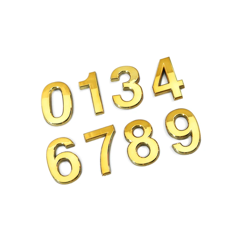 Self Adhesive Number Stickers House Door Address Number Plate Sign Hotel House Decor 3.5/5/7cm 1x house number signs,door signs,house numbers,number plate