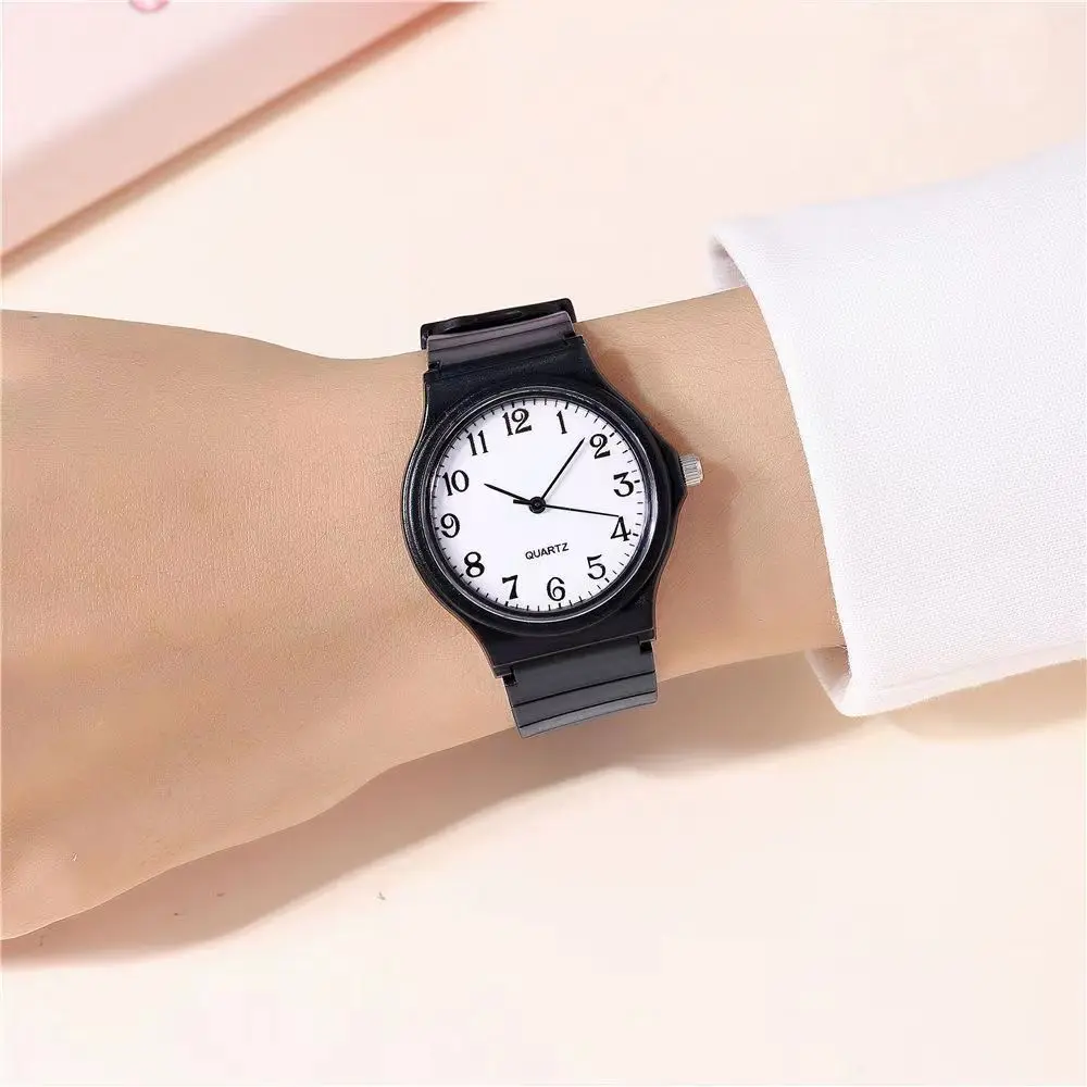YIKAZE Exam Watch Silicone Strap Simple Women Watch Student Ladies Quartz Wristwatch Waterproof Round Small Dial for Women 4