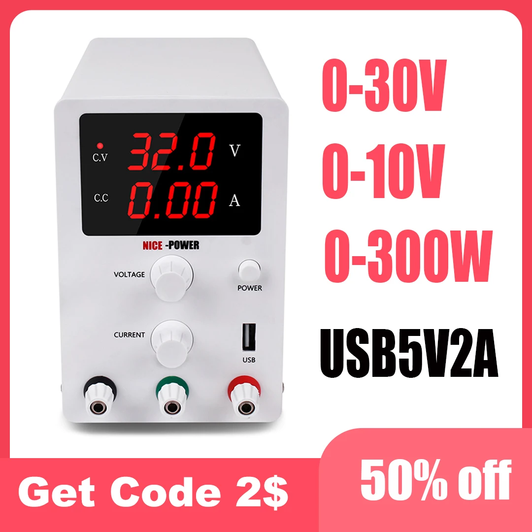 Alimentatore Da Laboratorio Dc Regolabile 30V 10A 5A Regolatore Da Laboratorio Alimentatore Switching Da Banco Nice-Power Per La Riparazione Del Telef