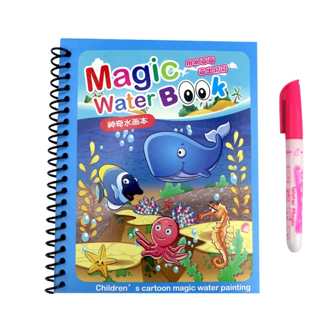 Magic Reusable Kids Water Drawing Book  Children Books Paint Magic Water -  Hot Magic - Aliexpress