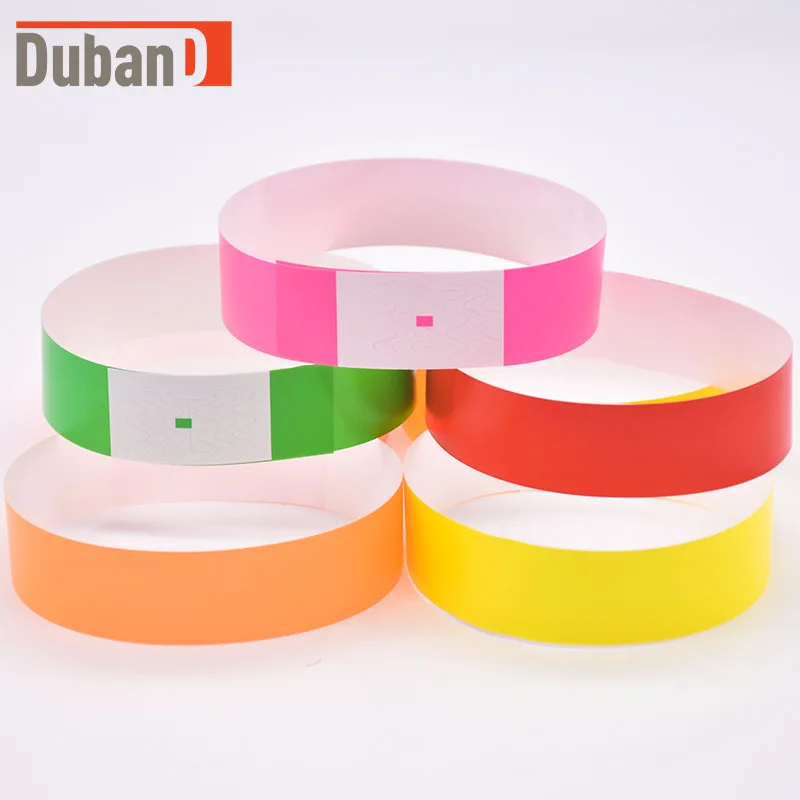 Disposable bracelet synthetic paper wristband men's and women's size universal bracelet colorful wrist strap 100PCS