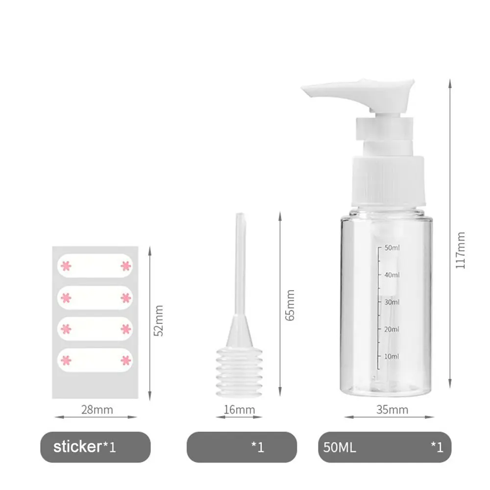 7Pcs with Storage Bag Refillable Bottle Set Face Cream Sub-Bottle Makeup Bottles Kit Shower Gel with Scale Cosmetic Container