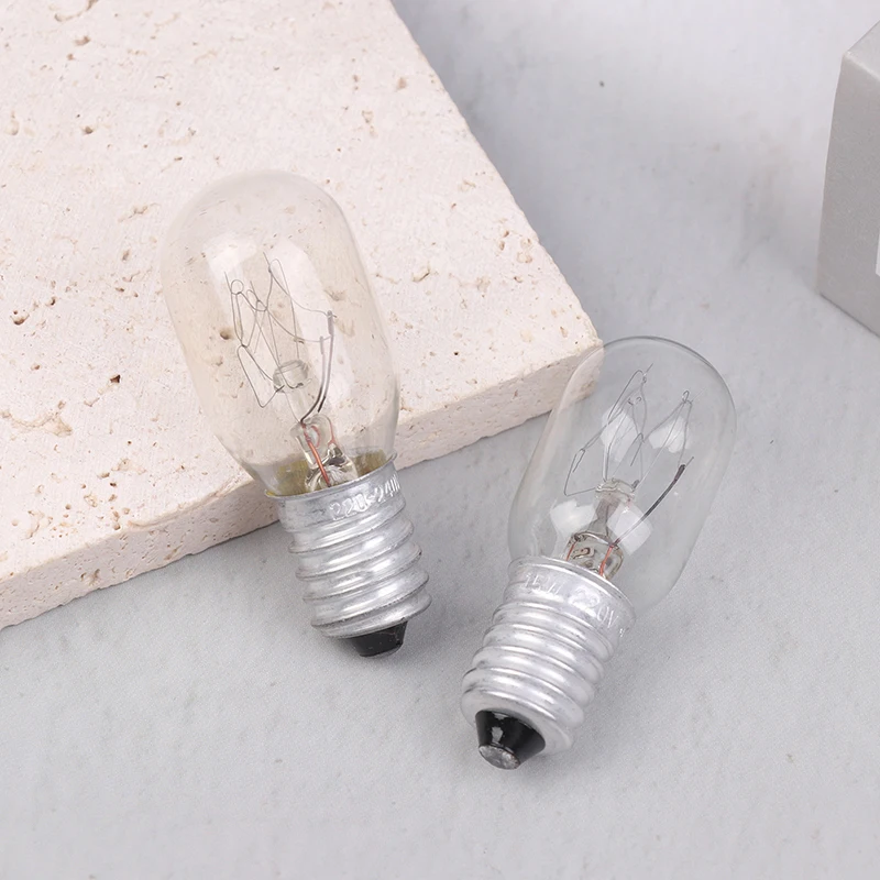 5 Pcs E14 Salt Lamp Globe Bulb 10/15/20/25W 220V-230V Incandescent Bulbs Refrigerator Oven Light Bulbs Replacement Bulbs