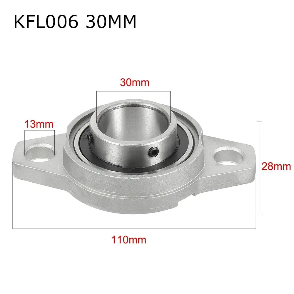 8mm 10mm 12mm 15mm Mounted Block Housing Thrust Bearing KFL08 KFL10 KFL12 KFL15 Pillow Block Bearing ZINC Alloy