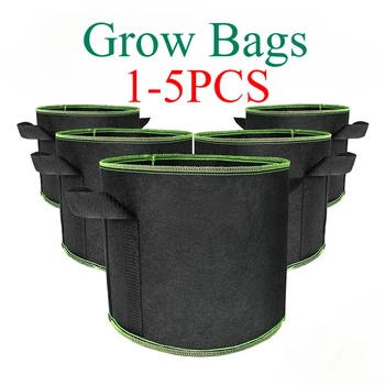 Sacs de culture de légumes/fleurs/plantes, 2/3/5/7/10 gallons, sacs de culture Non tissés épais, Pots en tissu d'aération avec poignées, Pot de fleur 1