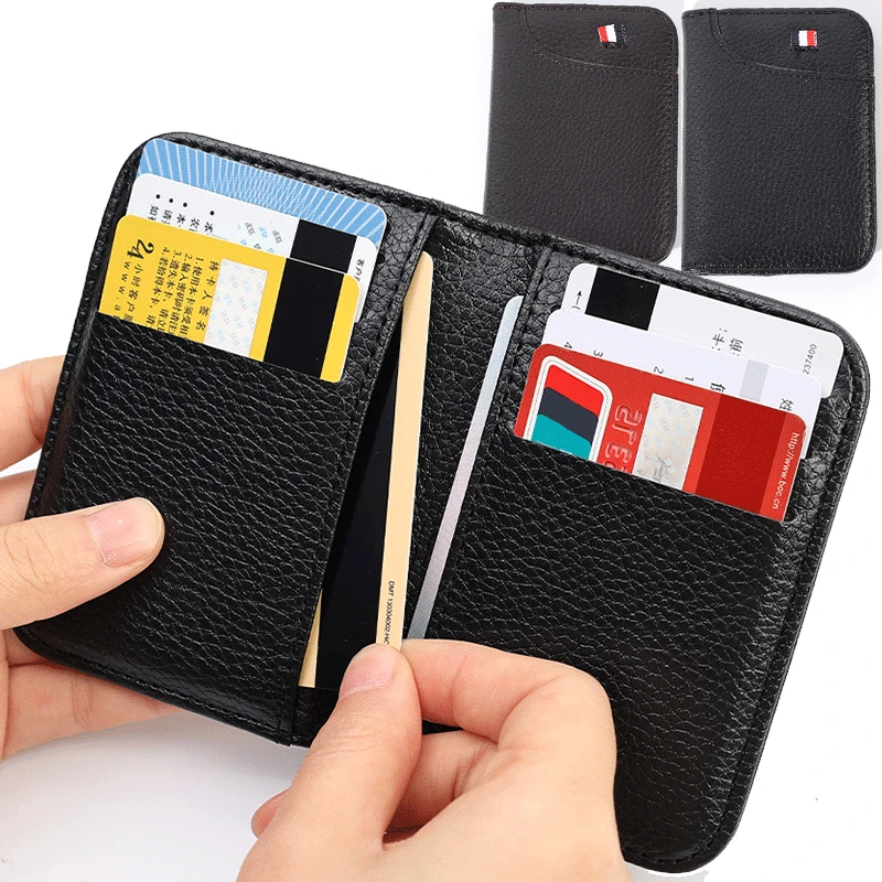 Wallet Card Holder Leather Wallet Credit Card Wallet Credit Card Holder Card Holder Card Wallet Id Card Case Business Card Holder Id Card Holder Passport Holder Document Card Wallet Wallet Card Bag Men Minimalist Slim Card Holder PU Leather Card Wallet