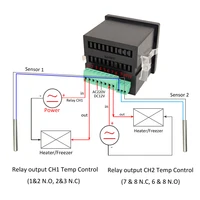 WIFI Dual Temperature Sensor Controller Tuya Thermometer Thermostat with 2 External Probe Boiler Water Heater Freezer Smartlife - Image 4