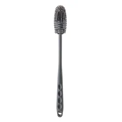 Silicone Long Handle Bottle and Glass Cleaning Brush (Grey)