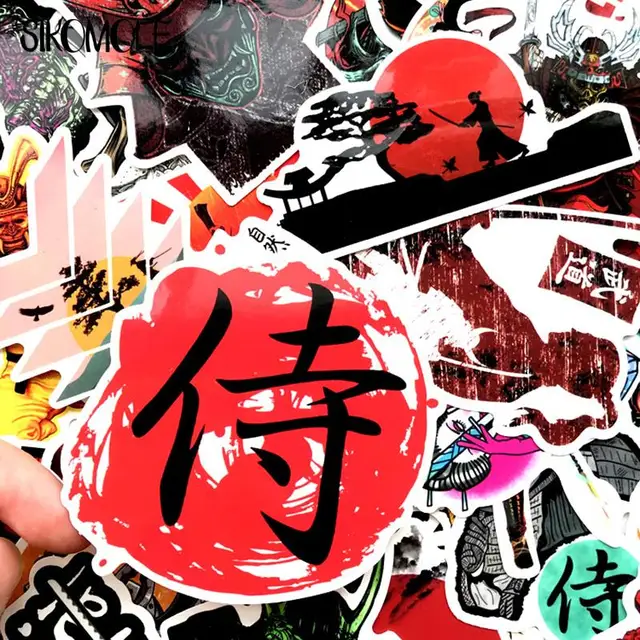 10/30/65pcs Japan Samurai Bushido Spirit Art Stickers DIY Mobile Phone Laptop Guitar Suitcase Skateboard Bike Decals Stickers F5 6