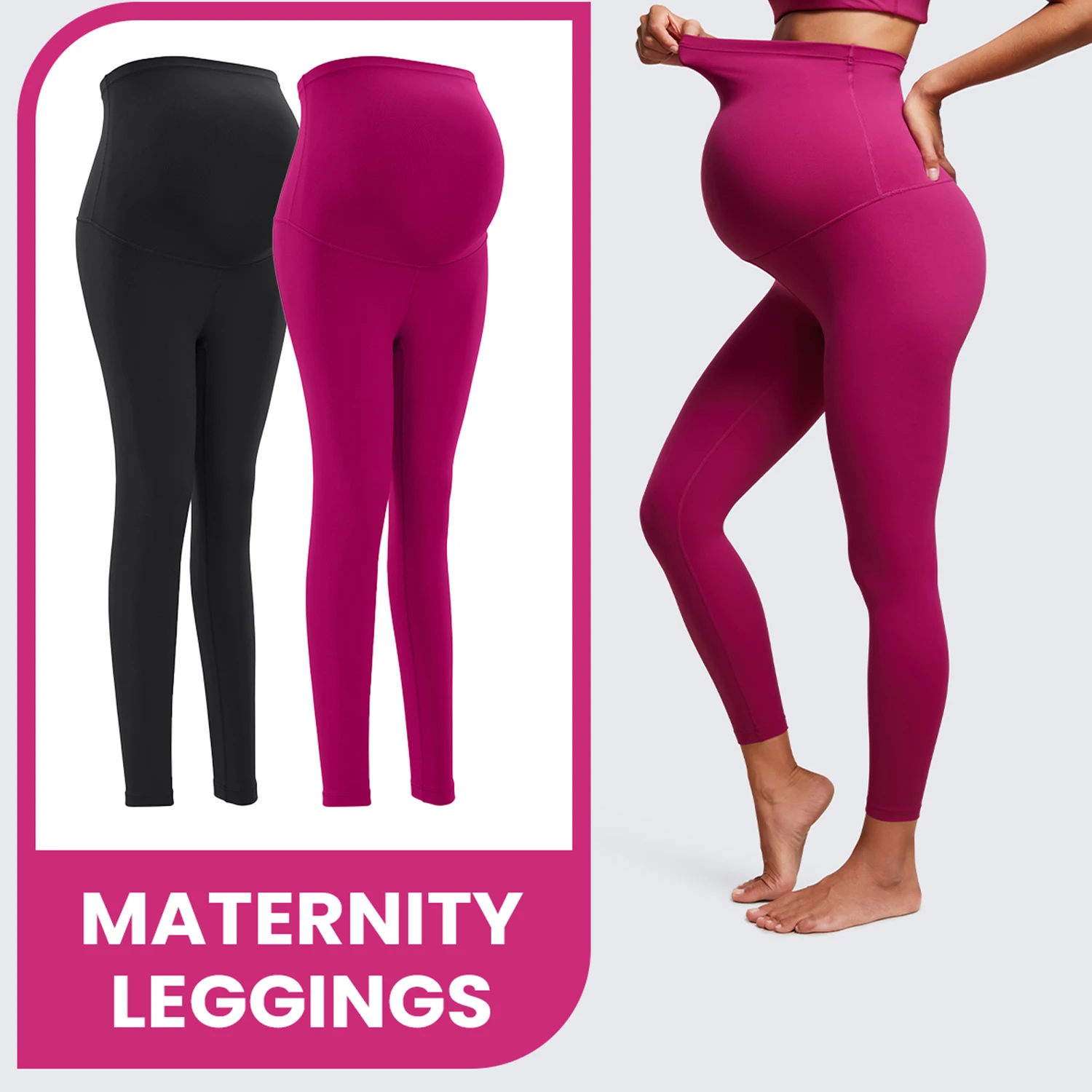 CRZ YOGA Womens Butterluxe Maternity Leggings Over The Belly 25
