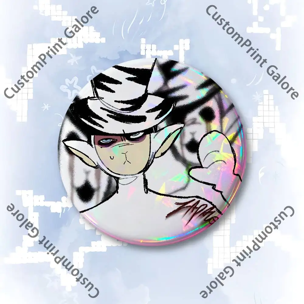 S-Slendytubbies Enamel Pin Tinplate Round Brooch - Cosplay Nijigen Otaku Culture Collectible