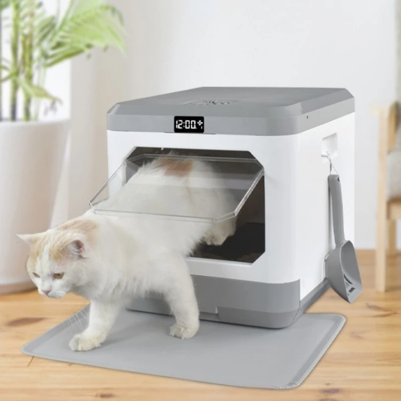 

Enclosed Intelligence Cat Bedpans Drawer Sandbox Deodorization Cat Bedpans Indoor Caixa De Areia Para Gato Pet Products YY50CB