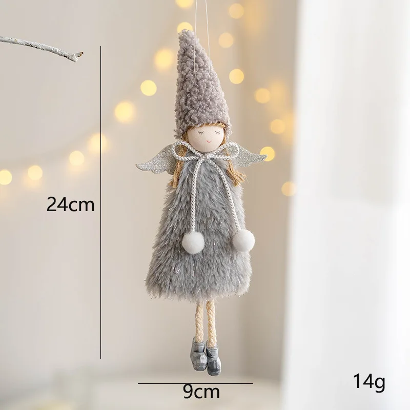 thumbnail image 1 of Colgante de alce de muñeco de nieve de Papá Noel, bonito colgante de peluche para niña, decoración para árbol de Navidad, regalo de Feliz Año Nuevo 2024 para niños, 1 of 5