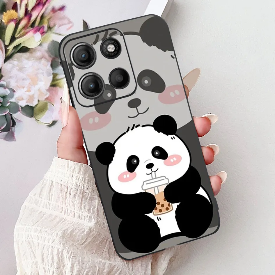 Cute Panda Lion Shockproof Silicone TPU Phone Case Cover