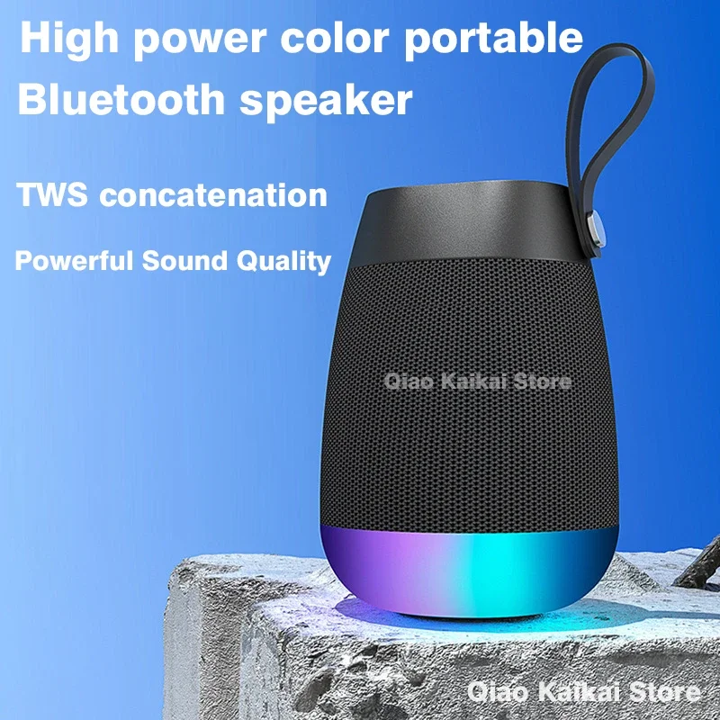 

outdoor Mini audio wireless Bluetooth speaker RGB light effect camping atmosphere multifunctional portable waterproof column