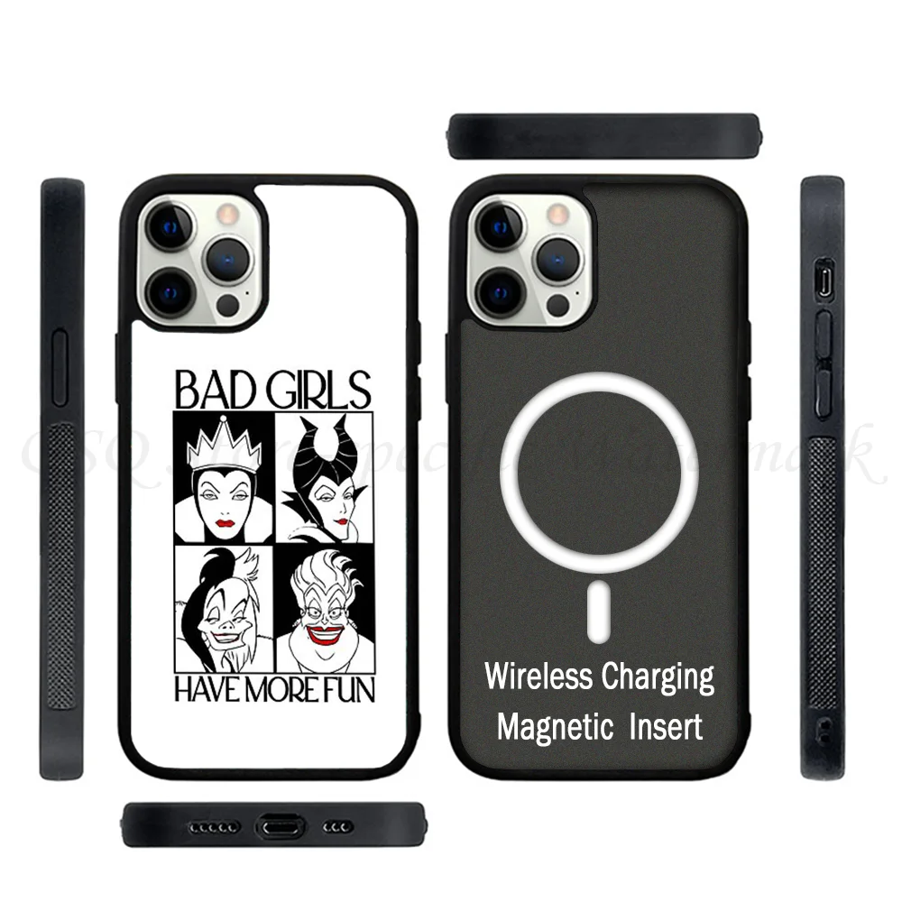 Плохие девушки, веселые телефонные чехлы с сильным магнитом для IPhone 15 14 13 Pro Max 11 12 Mini Alex, зеркало для Magsafe Wireless