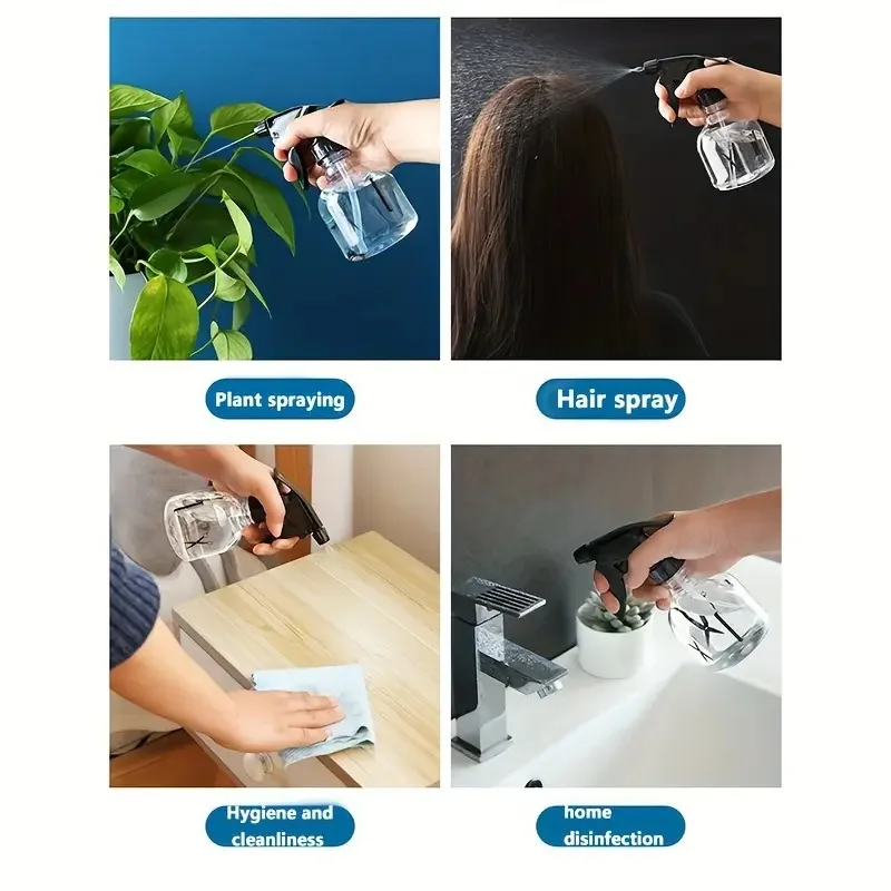 250ML Spray Bottle Water Refillable Water Container Hair Plant Home Cleaning Mist Sprayer Styling Tools Salon Accessories 1pcs