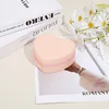 Mini Box for Rings Earrings Necklaces Heart-Shaped Small Jewelry Box Travel Jewelry Case Girls  Necklaces Organizing Portable PU 1