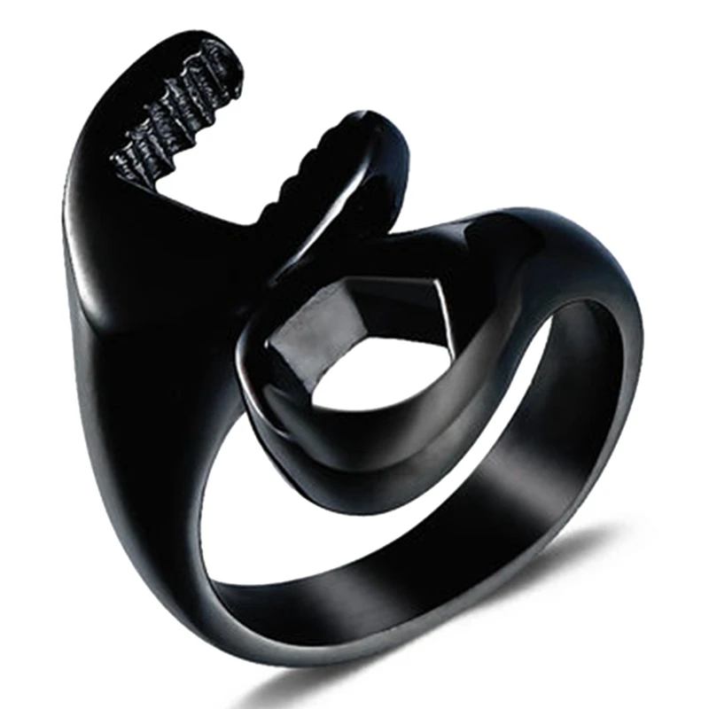 Adjustable Finger Ring Biker Mechanic Wrench metal rings punk rings