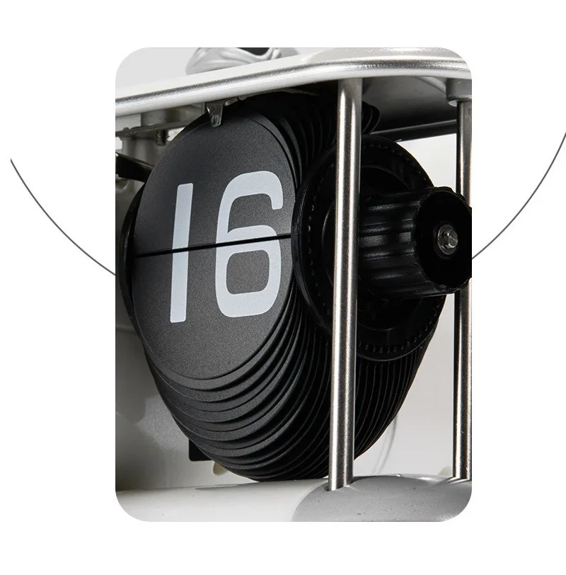Plastic Case Creative Table Clocks Vintage Aircraft Moulding Desk Clock Auto Page-Turning