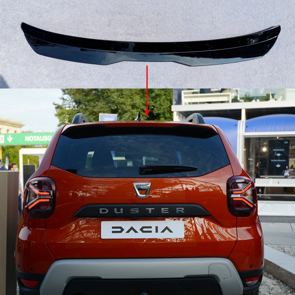 Rear Roof Lip Spoiler For Dacia Duster 2019- Up Roof Spoiler Gloss Black  Accessories Body Kit Factory Style Car Rear Wing - AliExpress
