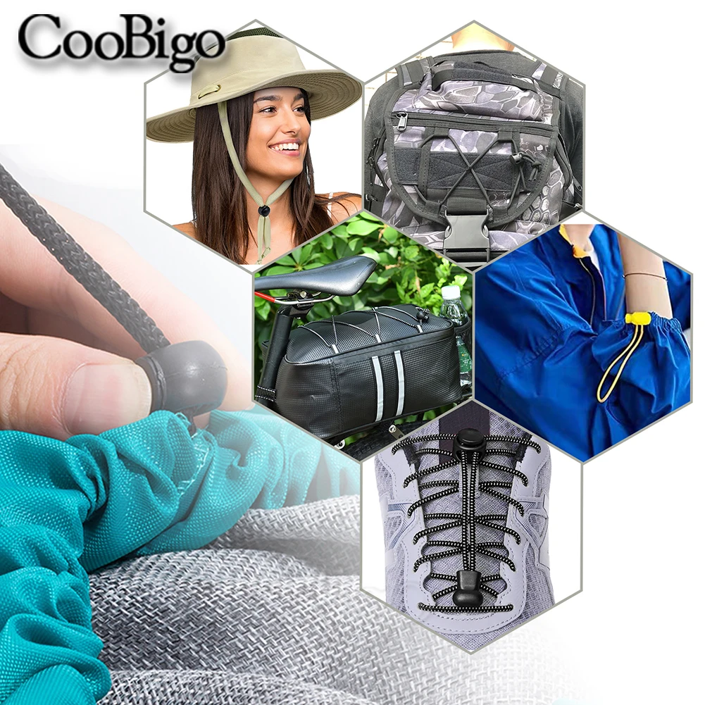 Description Picture 6 of item10pcs Cord Locks Ends Round Ball Spring Stopper Toggles Clip Plastic for Drawstring Shoelace Rope Paracord Hat DIY Accessories