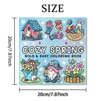 COZY SPRING Bold-easy Patterns Coloring Book for Adults Cute Drawing Book Perfect Gift for Party and Birthday 2