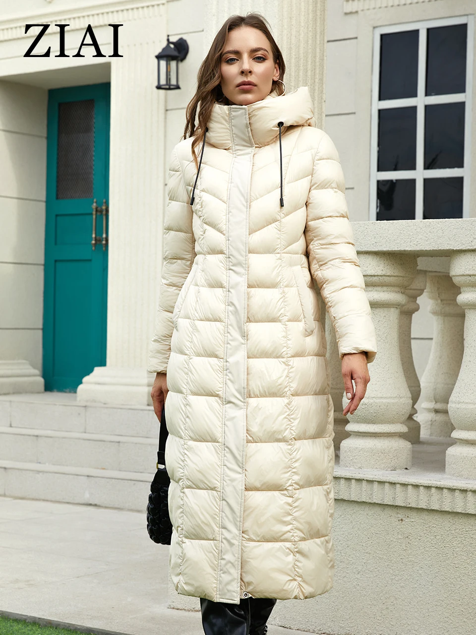 ZIAI-2022-New-Women-s-Coat-Long-Down-Jacket-stand-up-collar-hooded ...