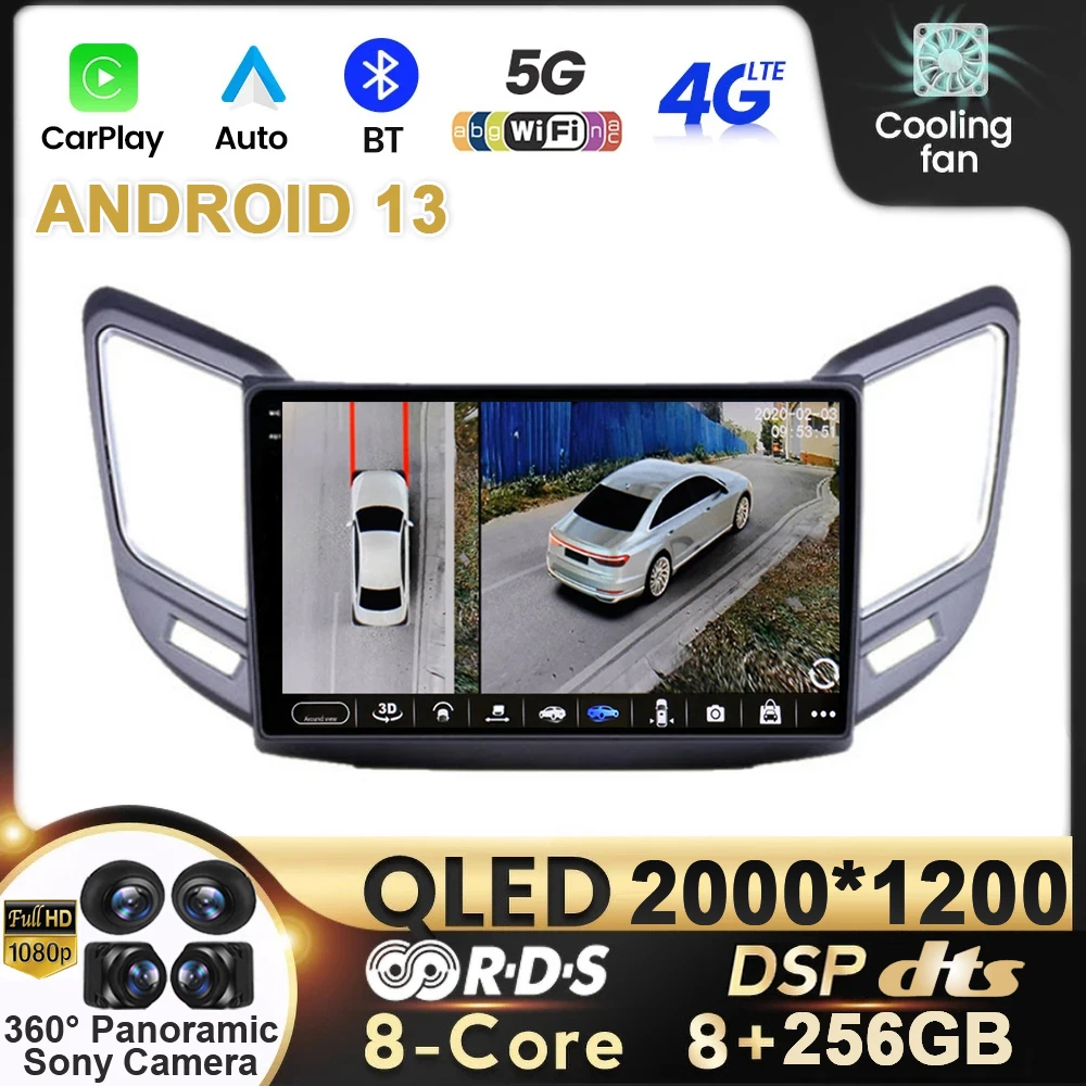 

9“ For Changan CS15 2016-2019 Android 13 System 8 Core Car Radio Auto Multimidia Video Player GPS Navigation Wireless Carplay BT