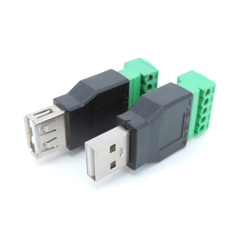 

USB 2.0 Type A Male Female to 5 Pin 5pin Screw Connector to USB Jack with Shield USB2.0 to Screw Terminal Plug L1