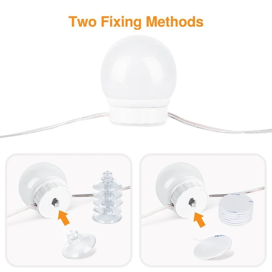 Makeup Mirror Lights USB 5V portable LED Bulb Dimmable Wall Lamp Makeup Mirror Dressing Table Beauty Hand Sweep Sensor