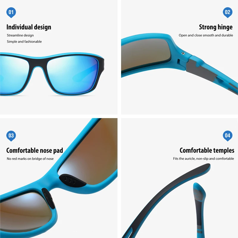 Description Picture 5 of itemSports Polarized Sunglasses Fashion UV400 Eyewear for Driving Fishing Hiking Running Cycling Men Women Unisex Outdoor Glasses