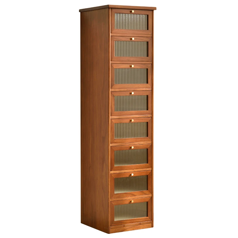

YY Solid Wood Gap Chest of Drawers Simple Storage Cabinet Gap Corner Cabinet