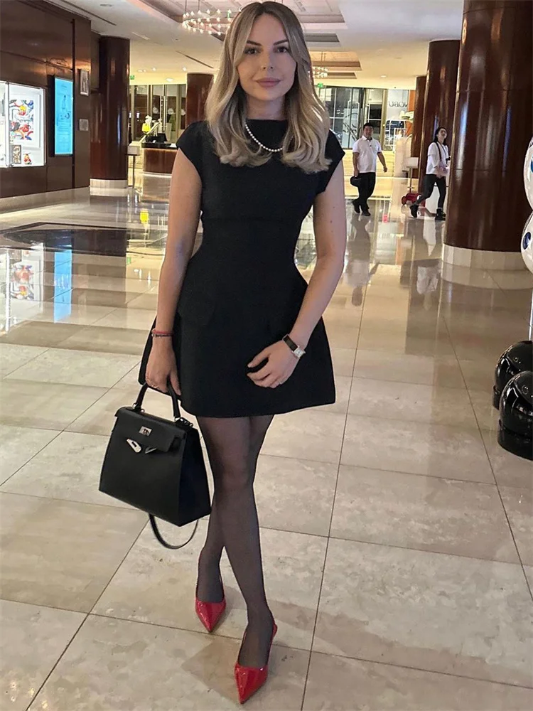 Patchwork Long Sleeve Fashion Mini Dress For Women High Waist Fashion Patchwork Streetwear Female Elegant Slim Dress 2025
