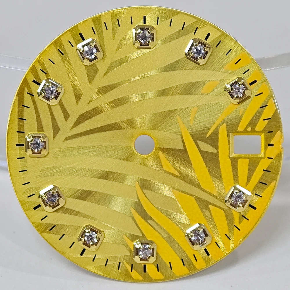 Green Luminous High-Quality Watch Face for Date Series, 28.5mm Dial